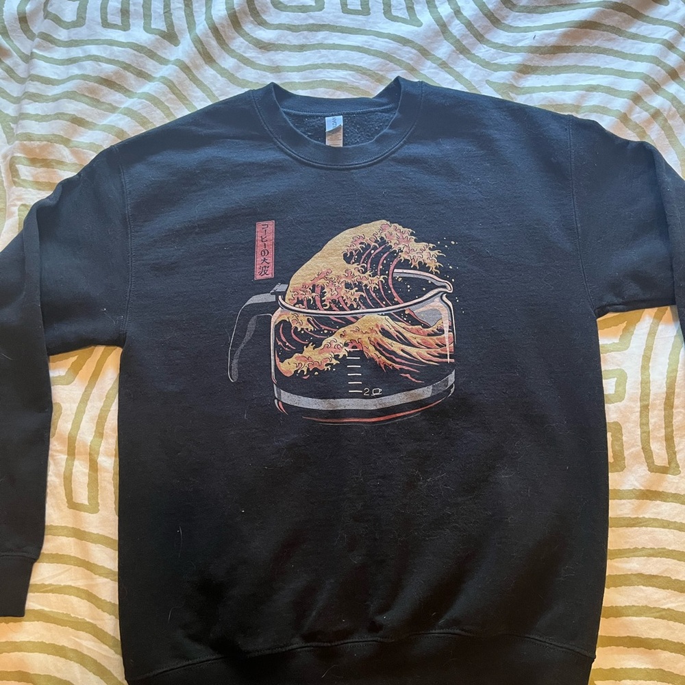 Black Graphic Men's Sweater